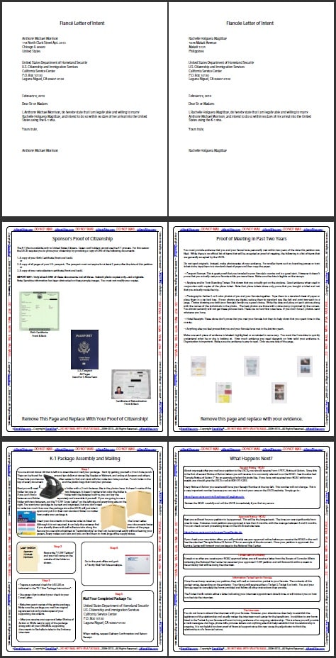 visa k-1 sample RapidVisa® K1 Petition   Fiancé Visa Sample