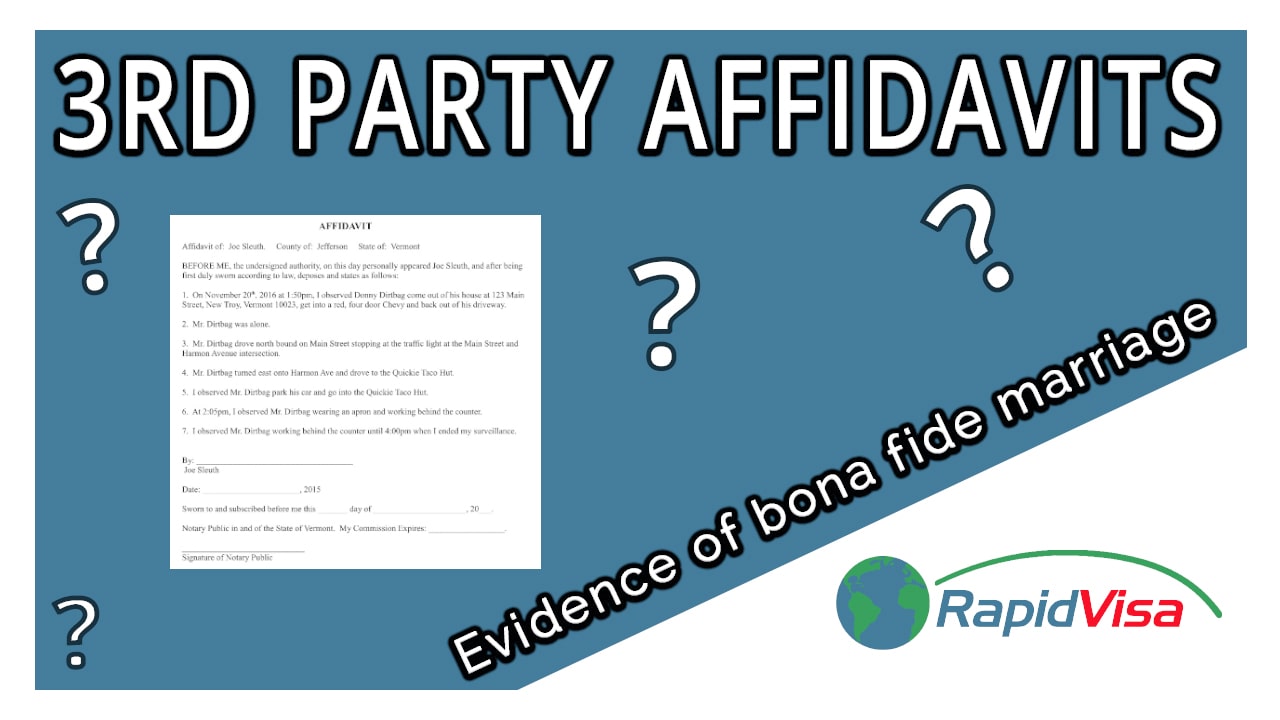 Notarized 3rd Party Affidavit Evidence Of Bona Fide Marriage Rapidvisa Bona fide marriage affidavit sample
