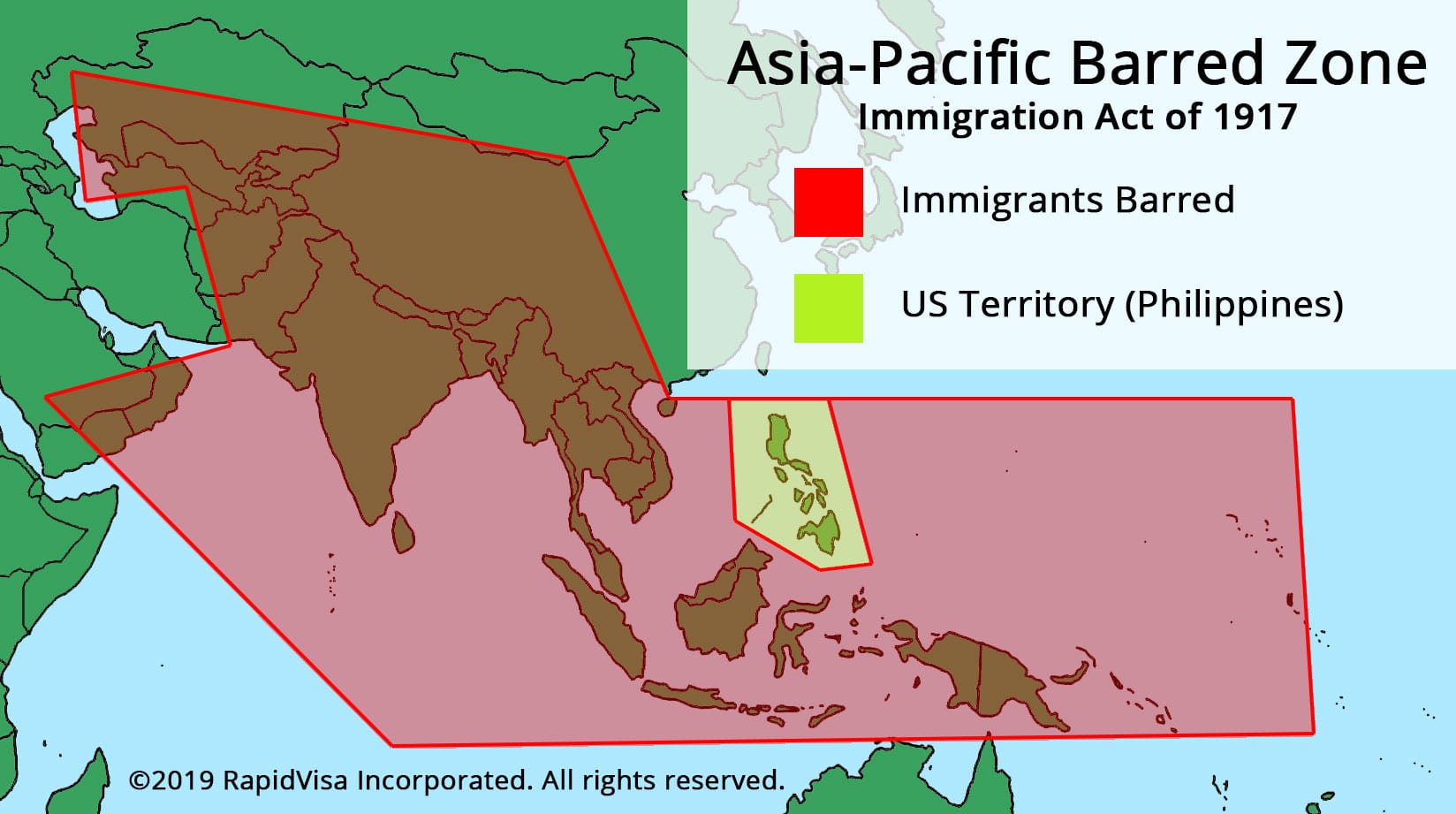 Asia-Pacific Barred Zone map 2017
