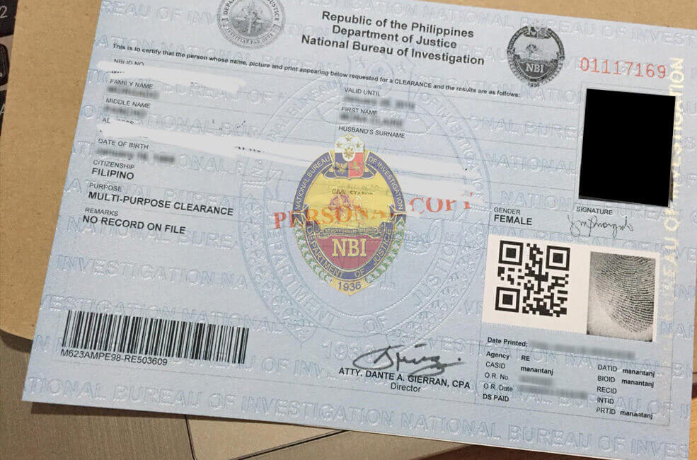 Certificado de Policía | Police Certificate